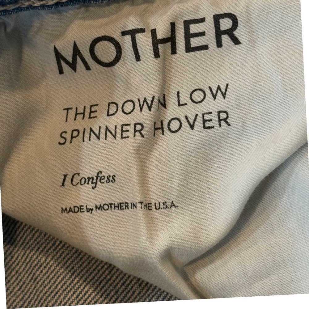 Mother The Down Low Spinner Hover‎ Jeans Womens 30 Blue I Confess Straight Leg - Picture 12 of 12
